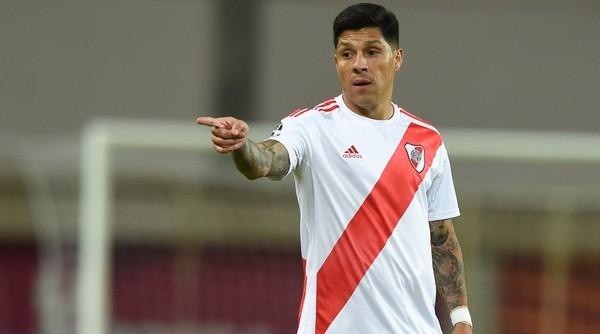 Enzo Pérez em ação pelo River Plate. Foto: Getty Images