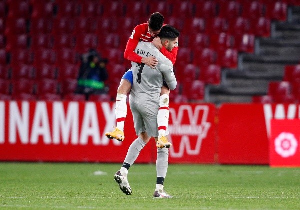 Comemoração do gol do Granada-ESP. Foto: Getty Images