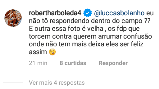 Zagueiro não aliviou na resposta - Foto: Reprodução/Instagram.