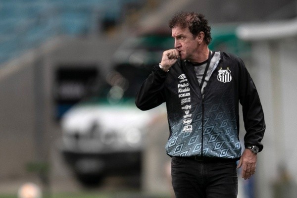 Cuca, do Santos, durante partida da Libertadores. Foto: Getty Images