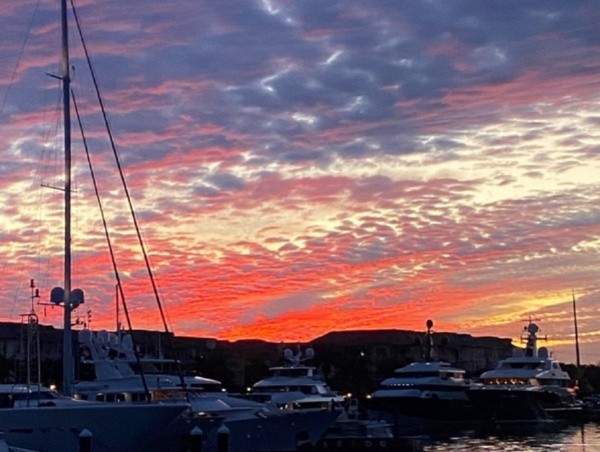 O pôr do Sol na Flórida, em foto tirada pelo Stallone - Foto: Getty Images