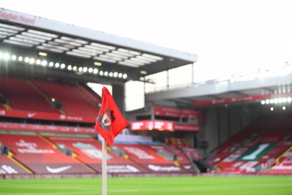 Visão do Anfield neste domingo (17), antes de Liverpool x Manchester United. Foto: Getty Images