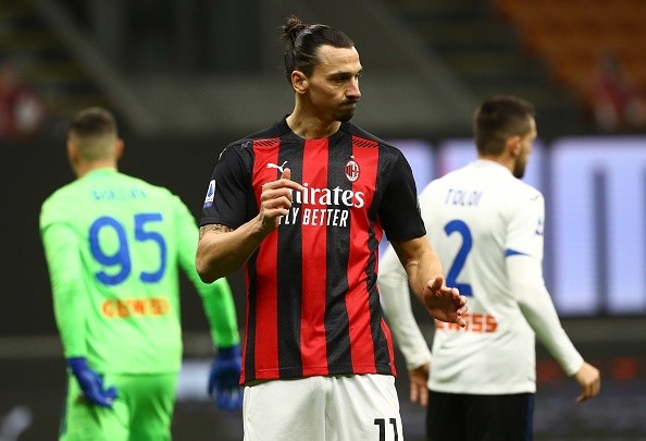 Ibahimovic: Destaque do Milan na temporada passou em branco contra a Atalanta (Foto: Getty Images) Ibahimovic: Destaque do Milan na temporada passou em branco contra a Atalanta (Foto: Getty Images)