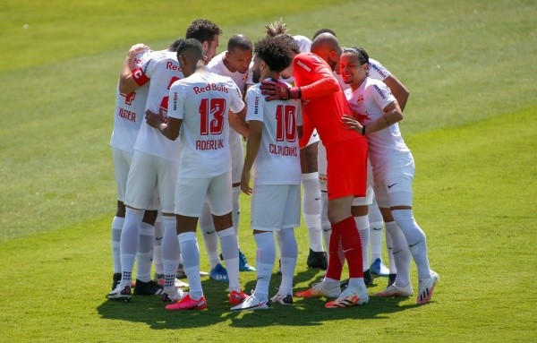 Comemoração de gol do RB Bragantino. Foto: Getty Images