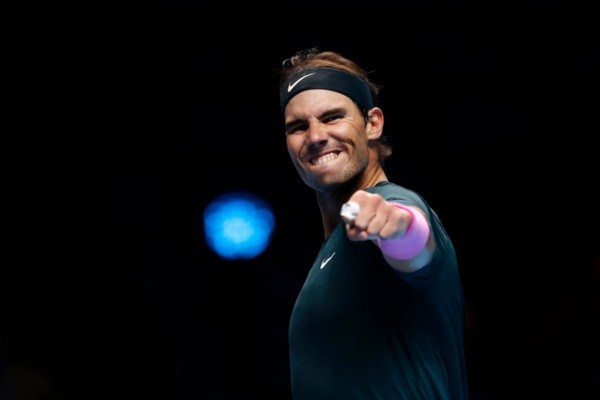 Comemoração de Rafa Nadal no ATP Finals. Foto: Getty Images