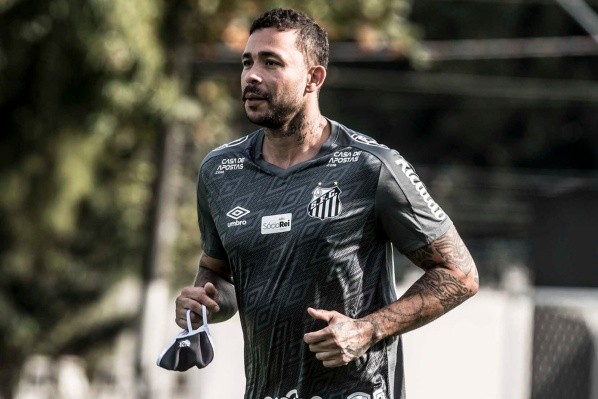Goleiro durante treinamento no Peixe — Ivan Storti/Santos FC Goleiro durante treinamento no Peixe — Ivan Storti/Santos FC