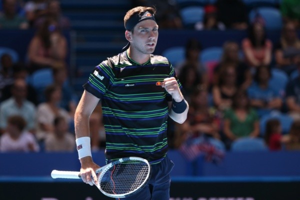 Cameron Norrie vibra após ponto pela Copa Hopman. Foto: Getty Images Cameron Norrie vibra após ponto pela Copa Hopman. Foto: Getty Images