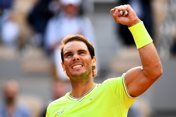 Nadal vibra durante partida do Roland Garros. Foto: Getty Images