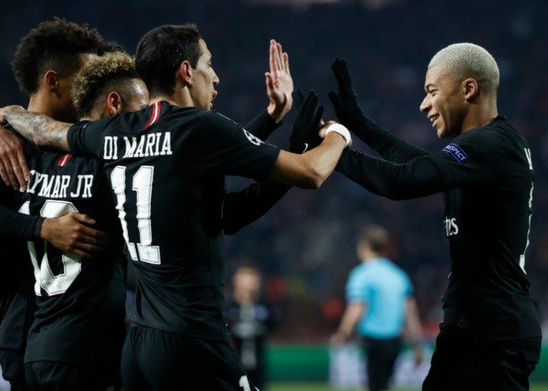 Comemoração de gol do PSG. Foto: Getty Images