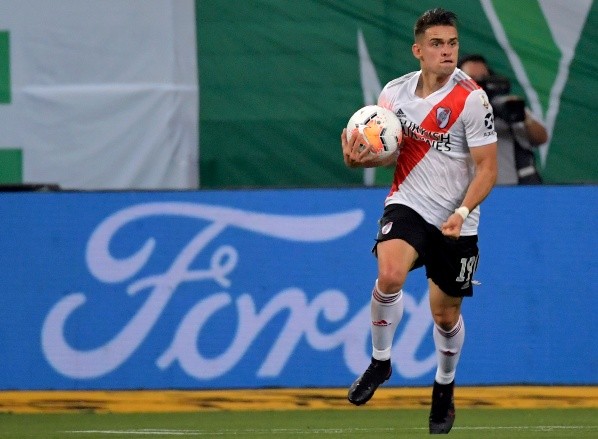 Borré deu trabalho ao Palmeiras na semifinal da Libertadores e agradou a Abel Ferreira (Foto: Nelson Almeida – Pool/Getty Images)