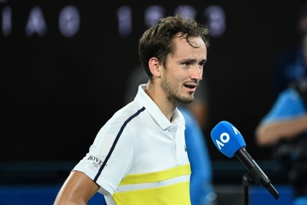 Medvedev após se classificar à final do Australian Open. Foto: Getty Images