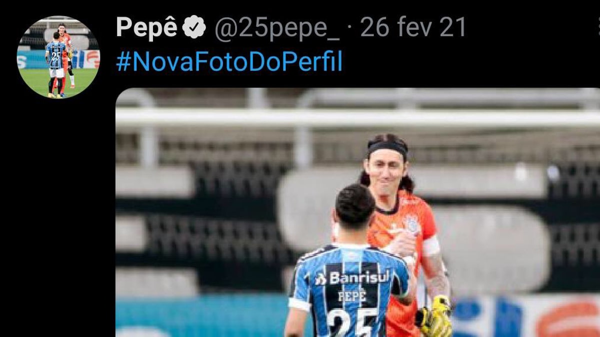 Pepê entrou na onda da zoeira após perda do título do Inter no Brasileiro (Foto: Reprodução / Twitter)
