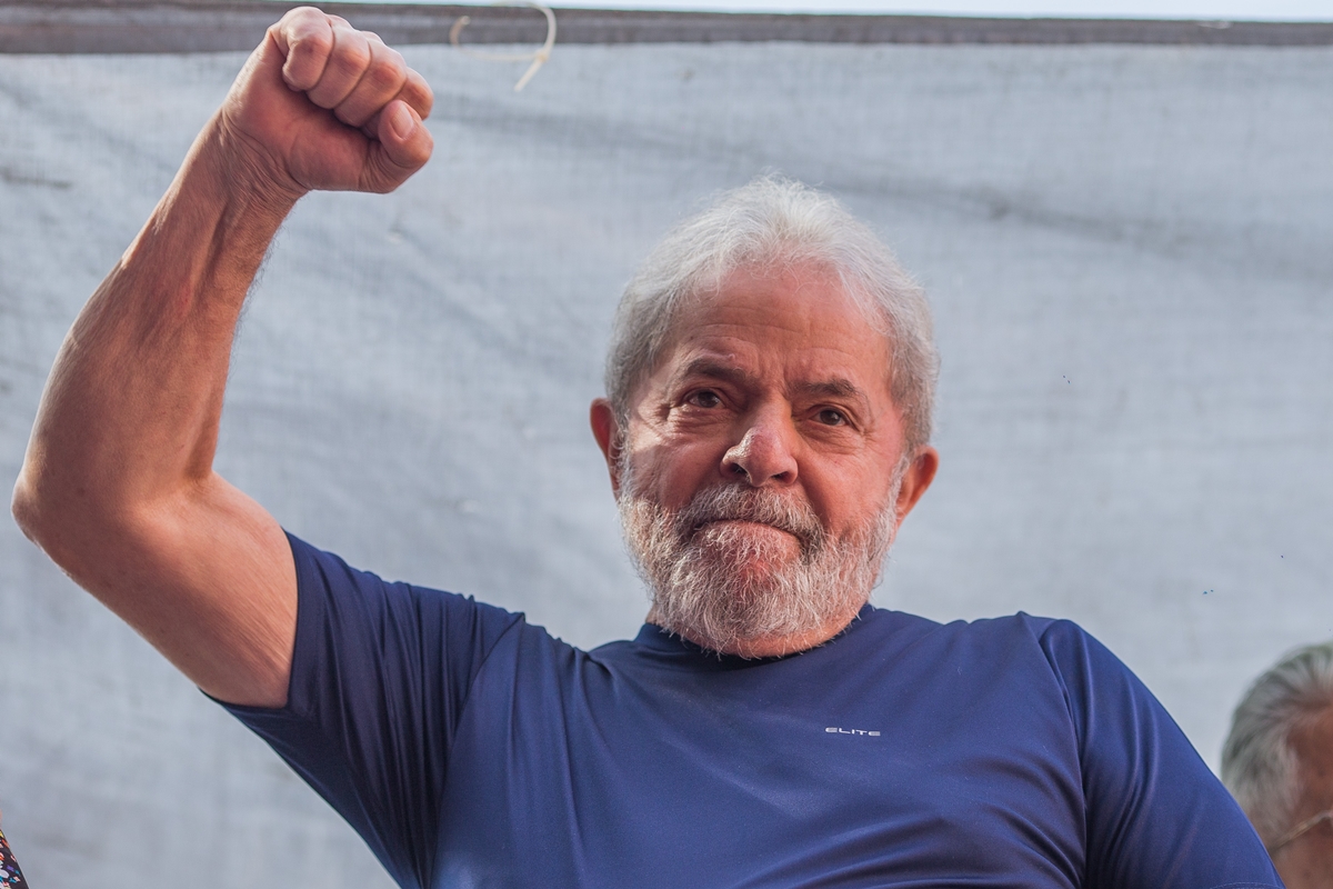 Lula em São Bernardo do Campo em 2018. Foto: Getty Images
