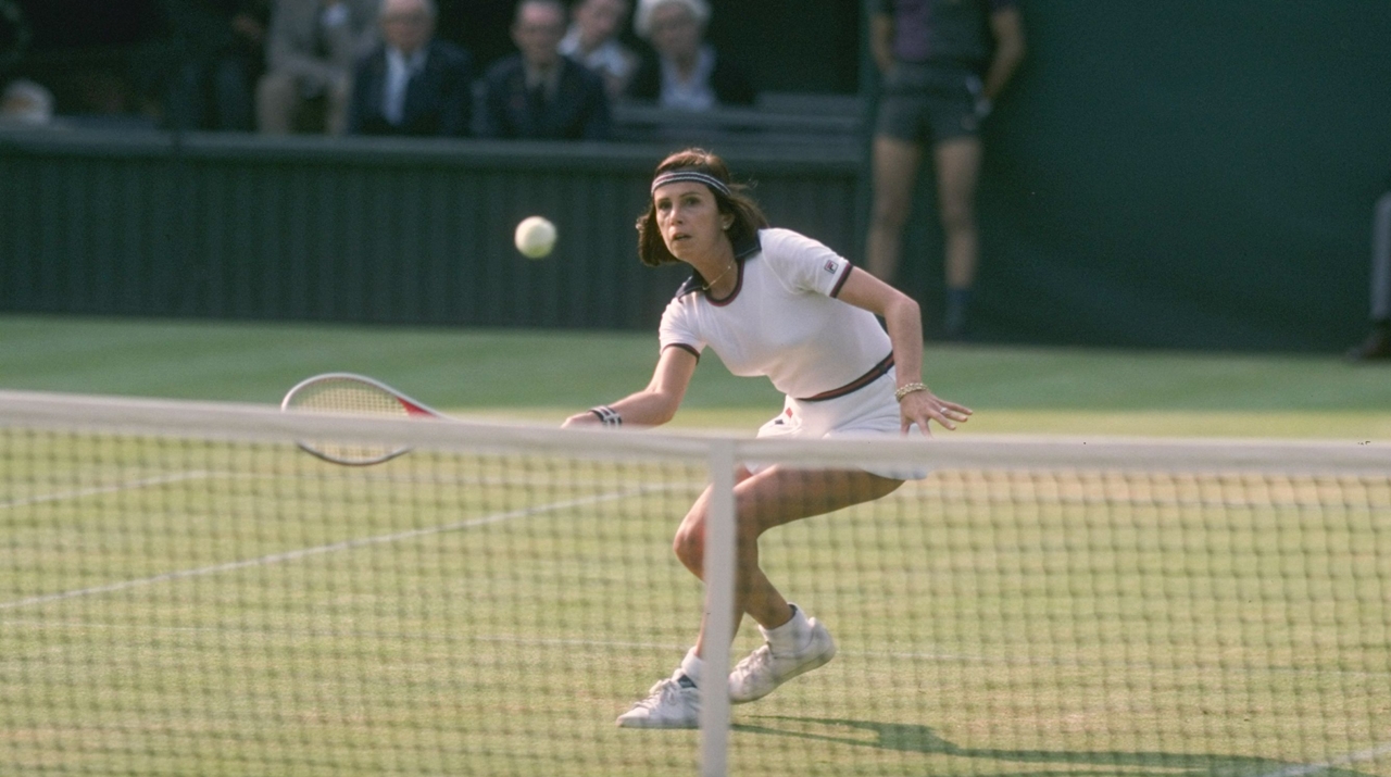 Maria Esther Bueno em partida em 1977. Foto: Getty Images