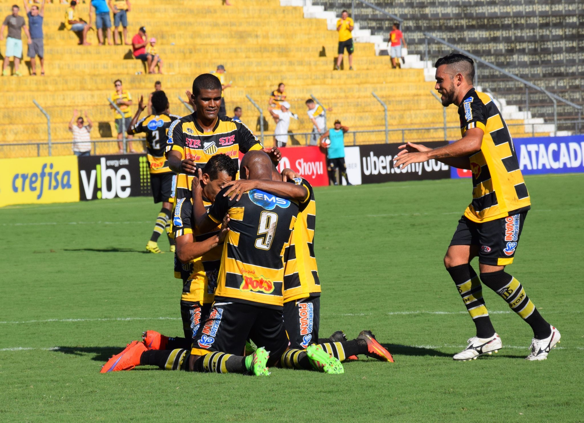 Novorizontino comemorando gol. (Jonatan Dutra/ Novorizontino)