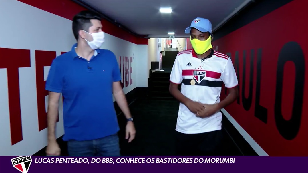 Lucas Penteado no Morumbi (Foto: Reprodução vídeo)