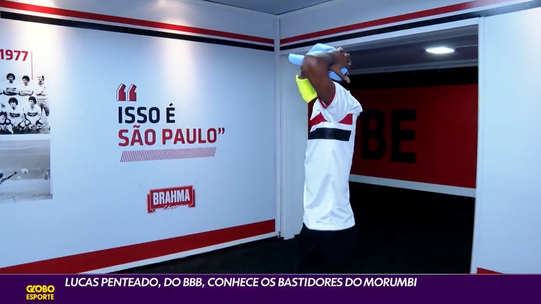 Lucas Penteado no Morumbi (Foto: Reprodução vídeo)