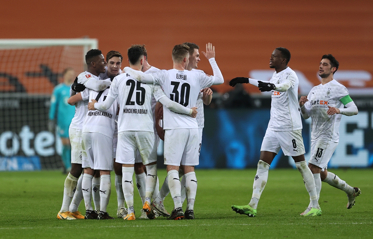 Comemoração de gol do Monchengladbach. Foto: Getty Images