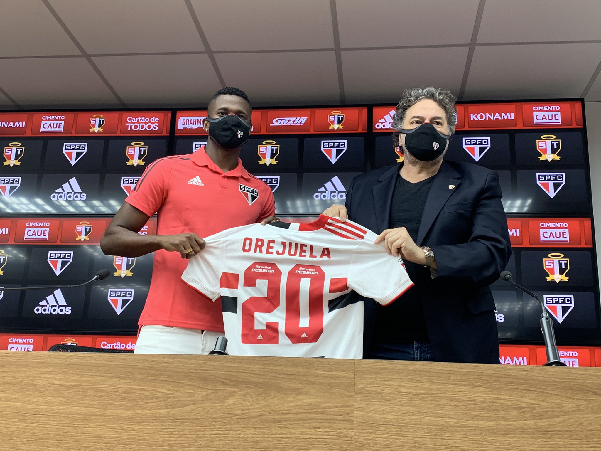 Orejuela: vestirá a camisa 20 no São Paulo (Foto: Reprodução/Twitter) Orejuela: vestirá a camisa 20 no São Paulo (Foto: Reprodução/Twitter)