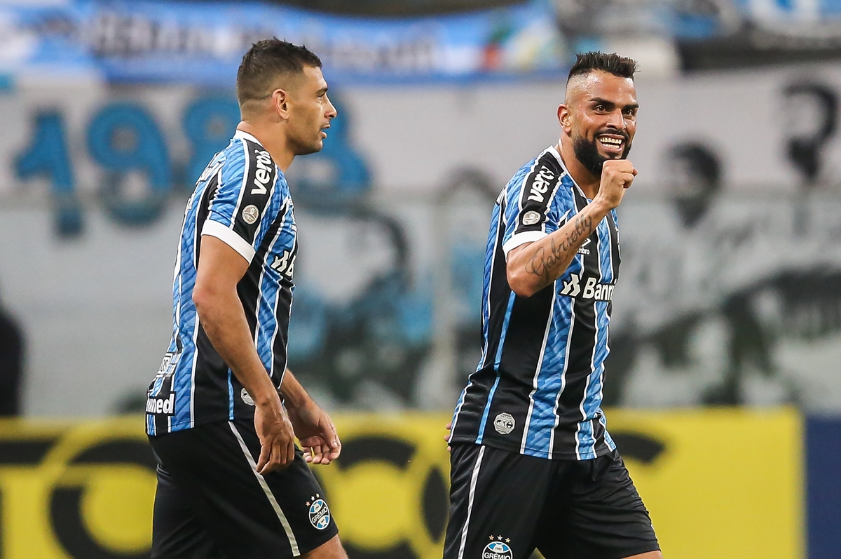 Comemoração do Grêmio. Foto: AGIF