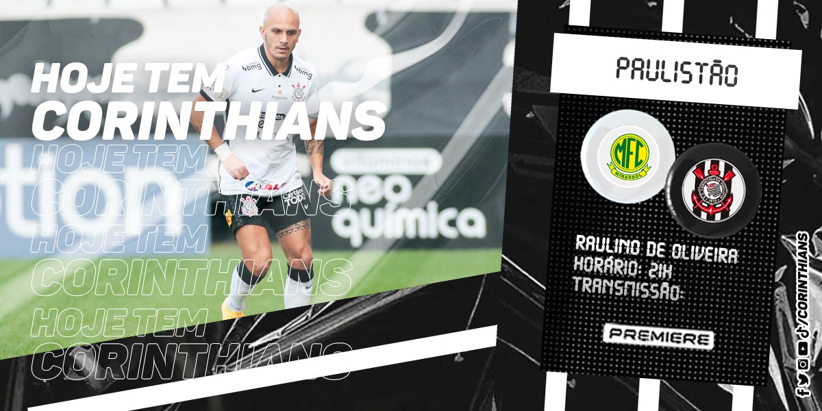 Corinthians x Mirassol se enfrentam nesta terça-feira pela quinta rodada do Paulistão. (Foto: Reprodução Twitter)