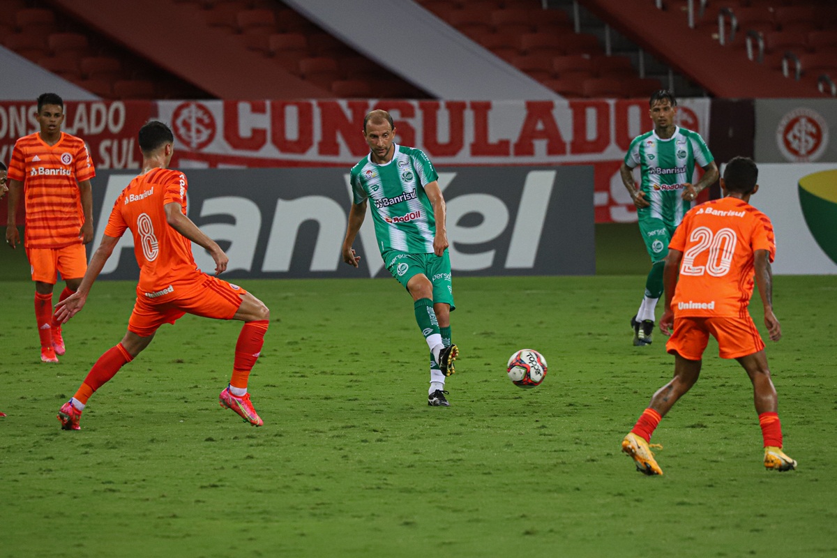 Jogadores Juventude em partida contra o Internacional. Foto: AGIF