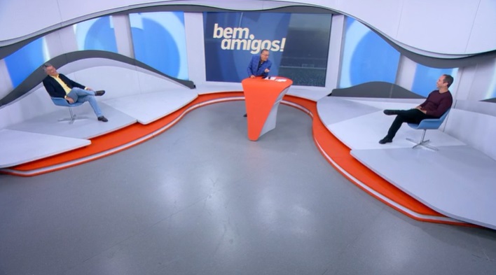 Galvão Bueno no programa 'Bem, Amigos'. Foto: (Reprodução TV)