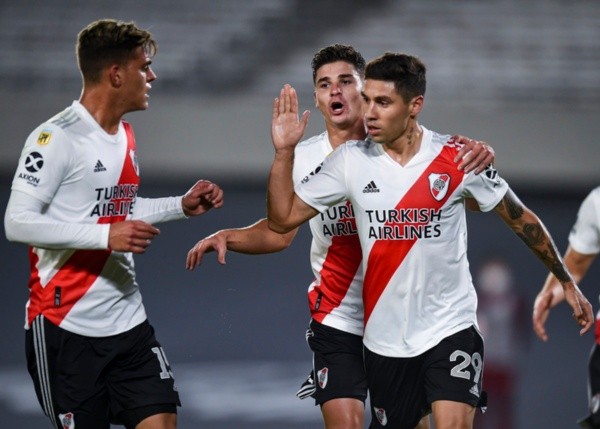Comemoração de gol do River Plate. Foto: Getty Images Comemoração de gol do River Plate. Foto: Getty Images