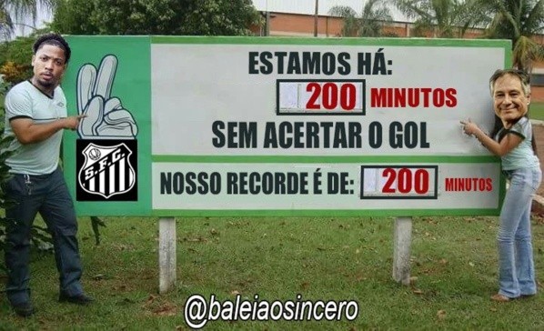 Meme feito por torcedor do Santos. Foto: Reprodução/Twitter