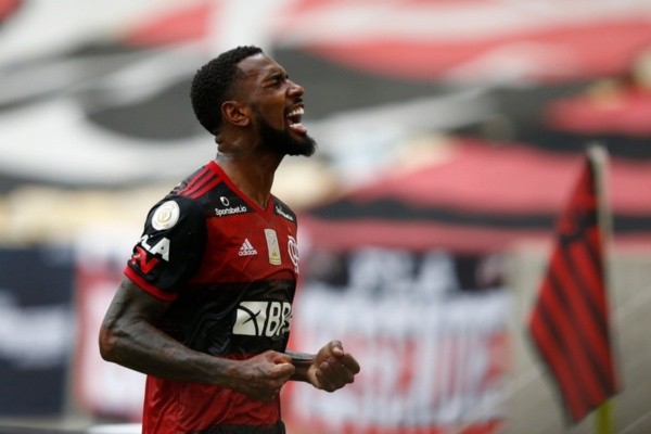 Comemoração de gol de Gerson, do Flamengo. Foto: Getty Images