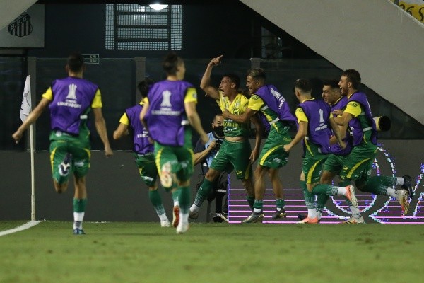 Defensa comemorando gol na Libertadores. (Foto: Getty Images)