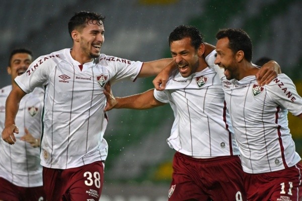 Comemoração de gol do Fluminense. Foto: Getty Images
