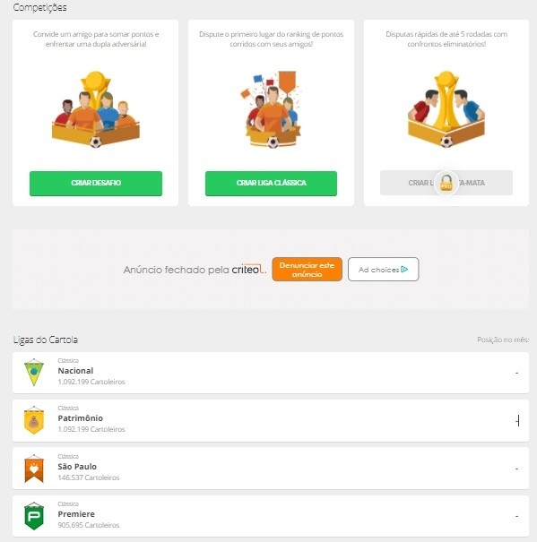 Cartola Fc 201 Como Criar E Participar De Ligas Bolavip Brasil
