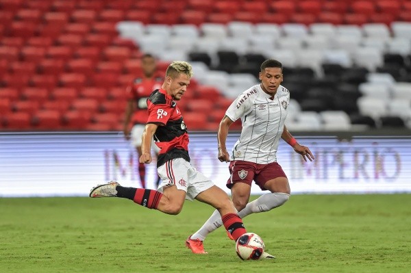 Flamengo x Fluminense em campo pela primeira fase do estadual. (Thiago Ribeiro/AGIF)