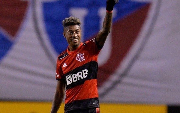 Bruno Henrique durante comemoração. Foto: Getty Images