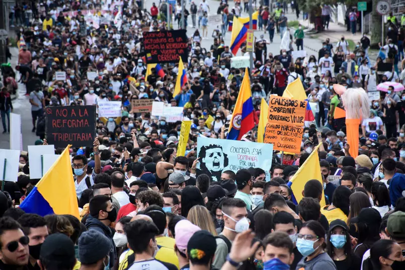 Protestos na Colômbia contra o governo. (Foto: Getty Images)