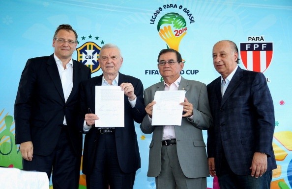 Marin e Del Nero em evento em 2014. (Foto: Getty Images)