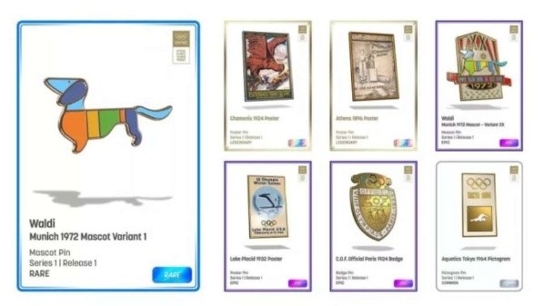 Pins do Jogos Olímpicos de Tóquio. (Foto: Divulgação/ nWay / Tecnoblog)