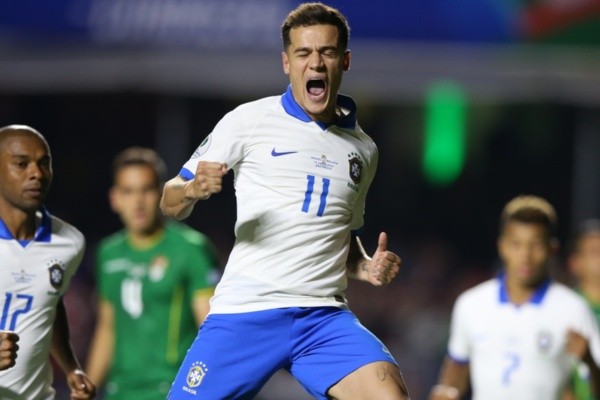 Philippe Coutinho pela seleção brasileira. Foto: Getty Images