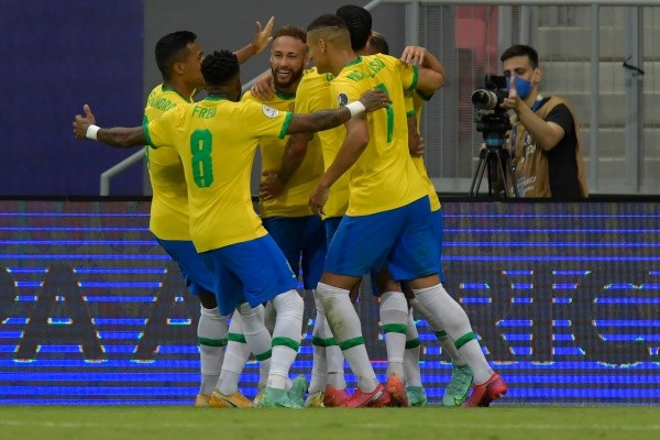 Brasil comemorando gol contra a Venezuela pela estreia da Copa América. (Foto: Getty Images) Brasil comemorando gol contra a Venezuela pela estreia da Copa América. (Foto: Getty Images)