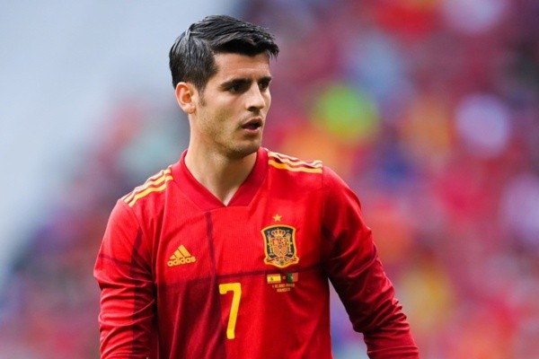 Morata com a camisa da Espanha. Foto: Getty Images