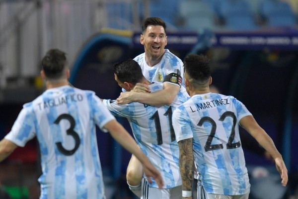 Argentina comemorando gol na Copa América. (Foto: Getty Images)