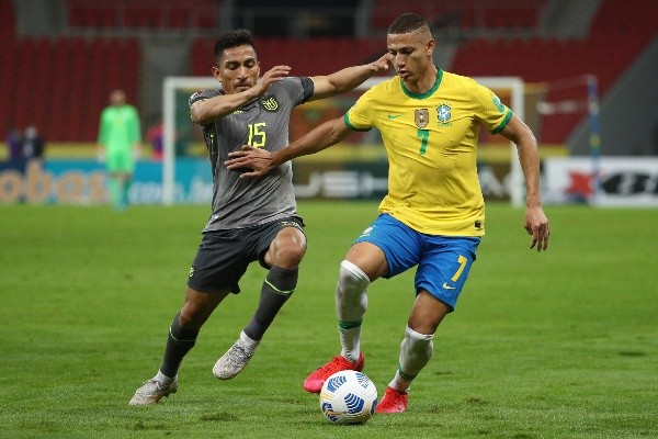 Richarlison em campo contra o Equador. (Foto: Getty Images) Richarlison em campo contra o Equador. (Foto: Getty Images)