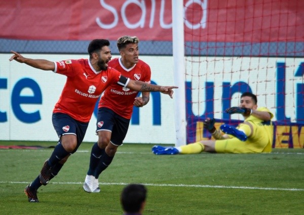 Comemoração de gol do Independiente. Foto: Getty Images
