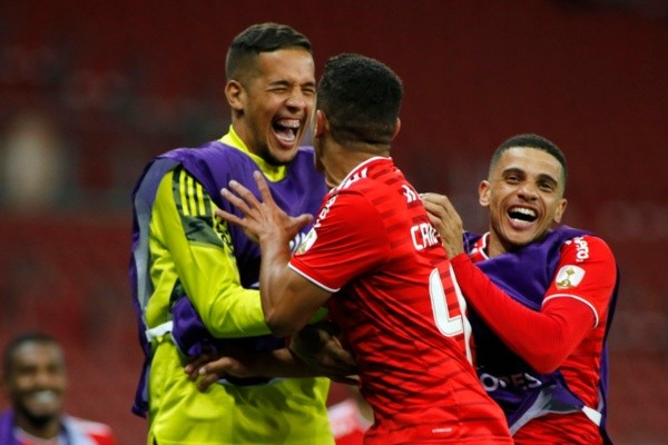 Comemoração de gol do Internacional. Foto: Getty Images
