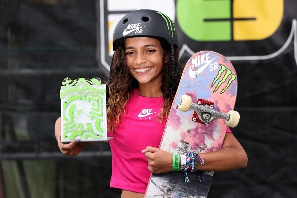 A atleta faturou o bronze no Mundial de Skate Street | Crédito: Getty Images