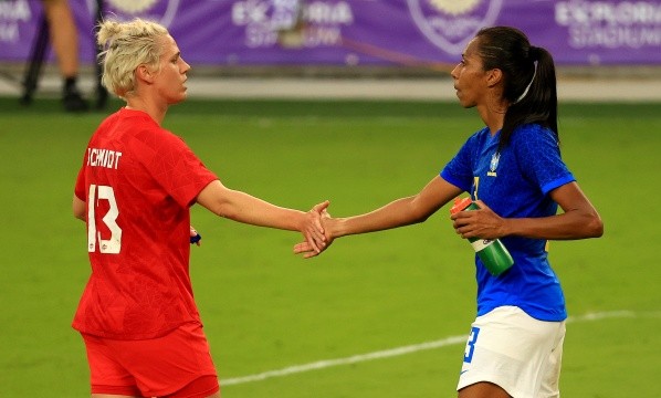 Brasil e Canadá se enfrentam pelas quartas de final dos Jogos Olímpicos de Tóquio (Foto: Getty Images) Brasil e Canadá se enfrentam pelas quartas de final dos Jogos Olímpicos de Tóquio (Foto: Getty Images)