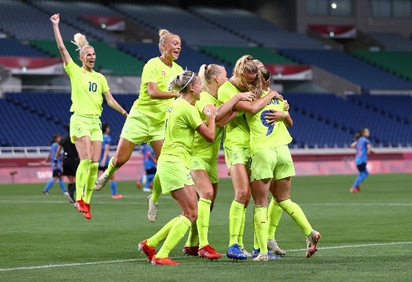 O time sueco de futebol feminino. (Foto: Getty Images)