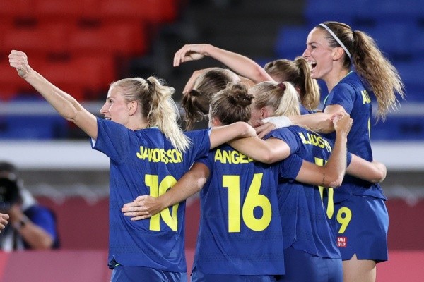 As suecas, comemorando o resultado do jogo contra a Austrália. (Foto: Getty Images) As suecas, comemorando o resultado do jogo contra a Austrália. (Foto: Getty Images)