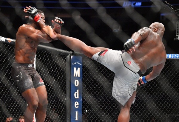 Lewis venceu Ngannou por decisão unânime 7 de julho de 2018 em Las Vegas | Crédito: Getty Images 